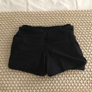 Lululemon black speed up shorts